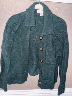 Jessica Simpson Dark Teal Button Front Cardigan